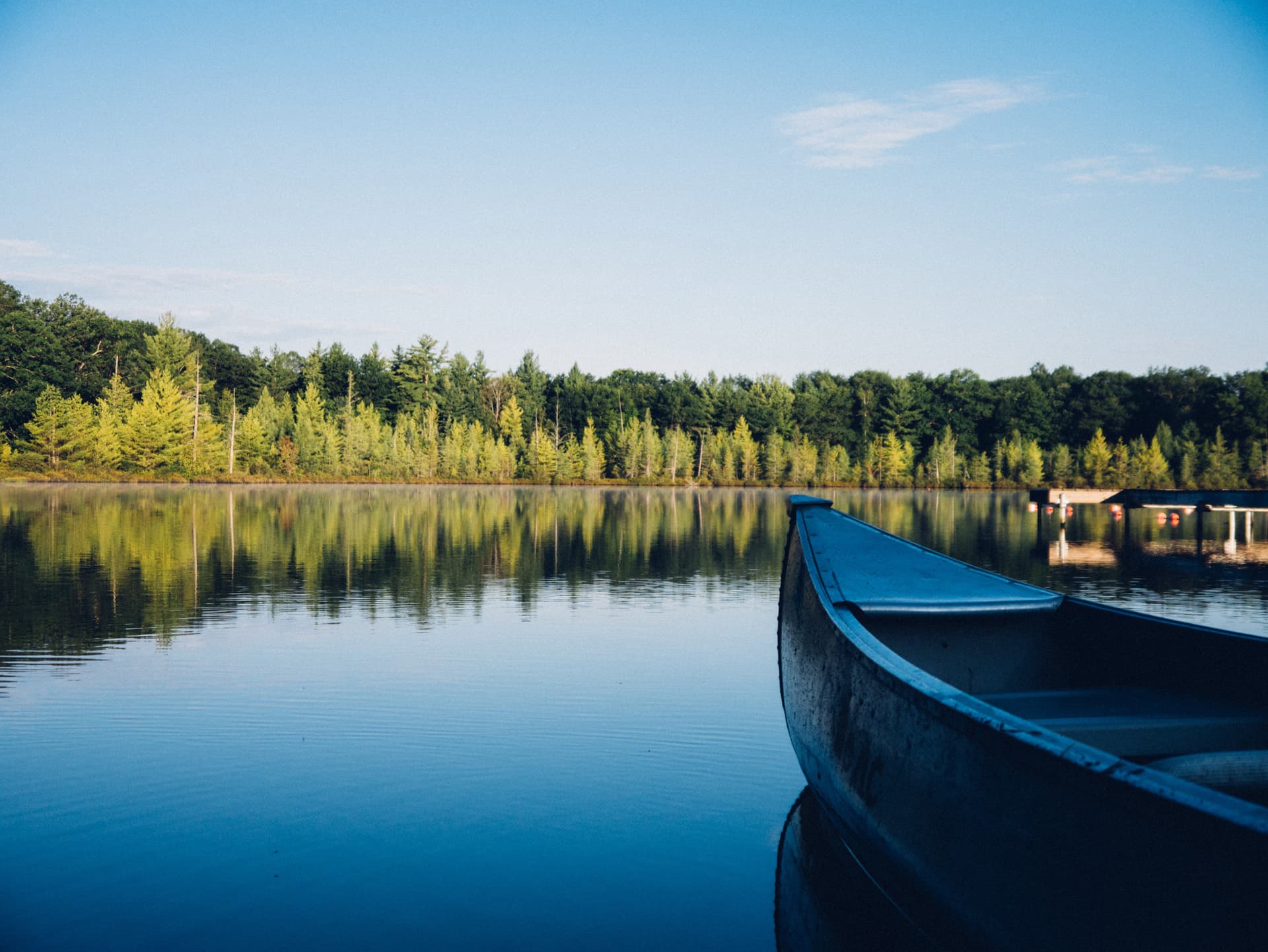 Panoramafoto van het Hahnentanger Meer in Rhauderfehn